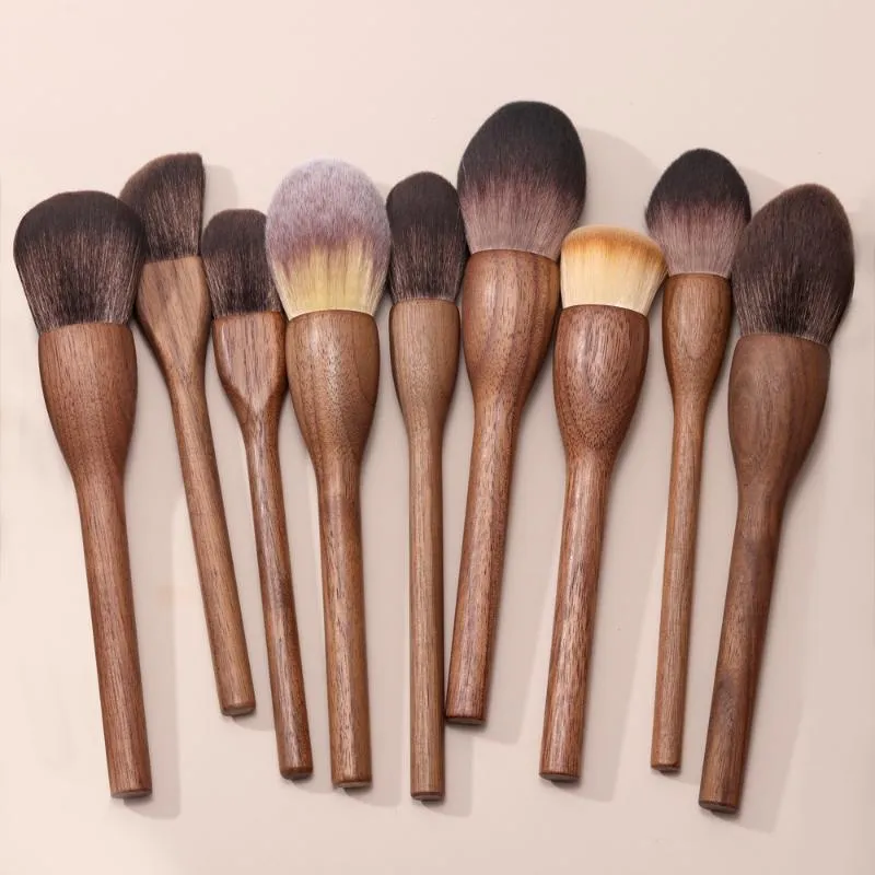 Makeup Brushes Powder Brush Synthetic Contour Blusher Foundation Highlight Professional Blending Buffer