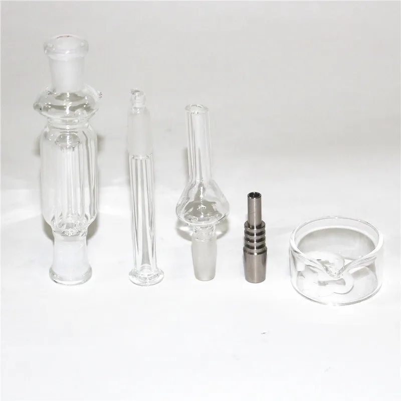 Nectar Bong Kit Glass Rura Hookah Mini Bong Funkcja Obie kwarcowej TITANIIIIIM TRIP BONGS 10 mm dla platform olejowych DAB