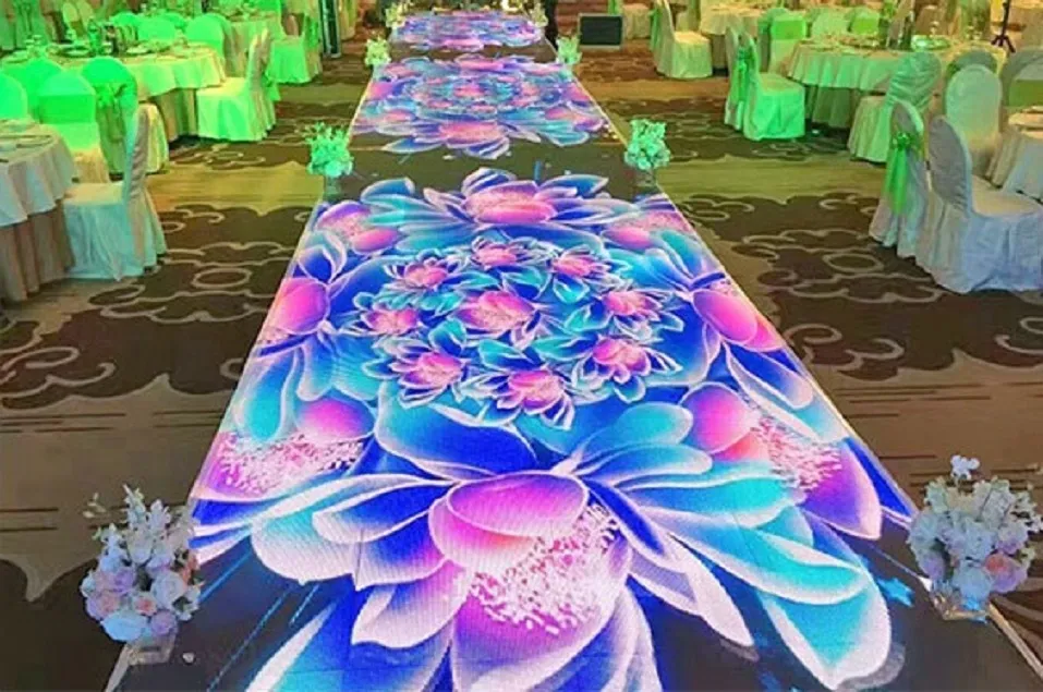 Dotknięcie ekranu P3.91 LED Display Floor for Dancing Gaming Wedding