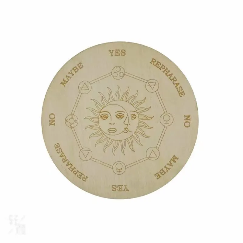 Tavola Oracle In Legno Per Divinazione - 15 Cm, Con Pendolo, Sì/No, Alfabeto, Per Guida Spirituale E Decorazione