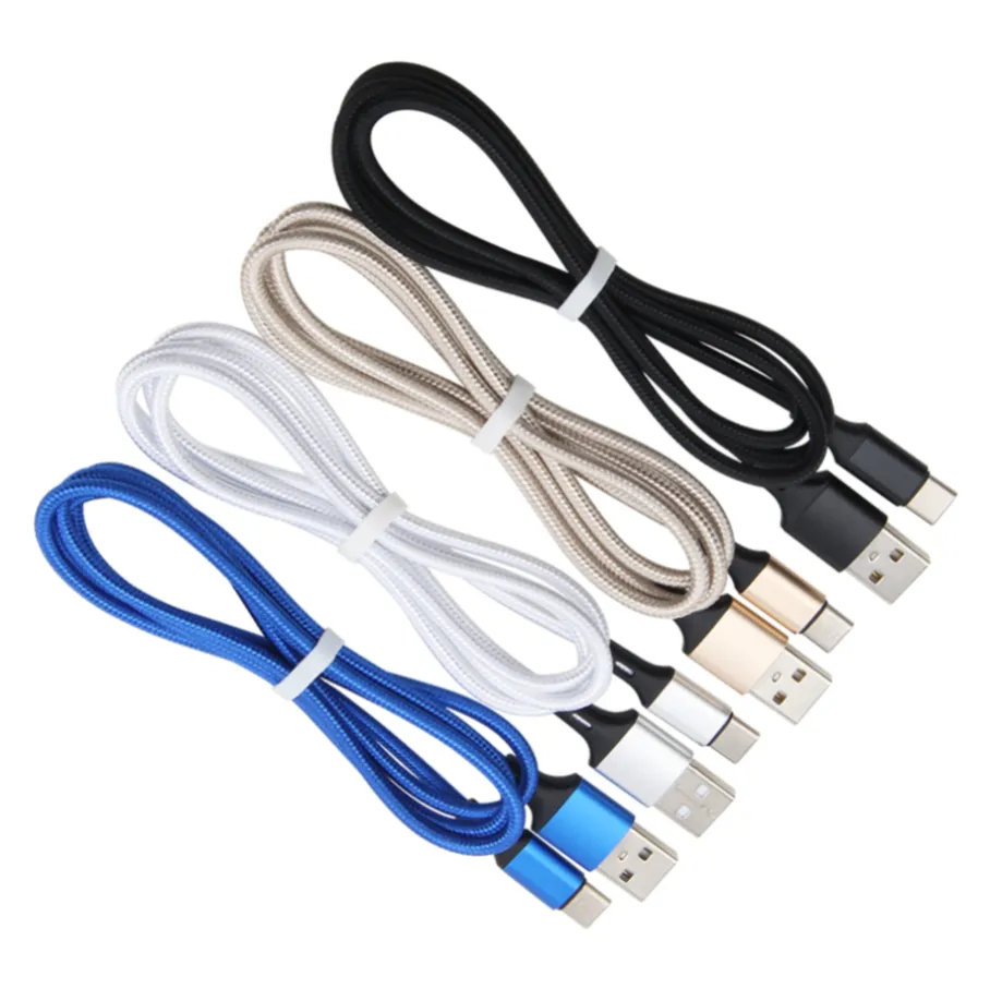 Typ-C-Micro-USB-Kabel, schnelles Laden, V8-Typ-C-Datenkabel, 1 m, 2 m, 3 m, geflochtenes Ladekabel für Huawei, HTC, Samsung, Android-Telefon