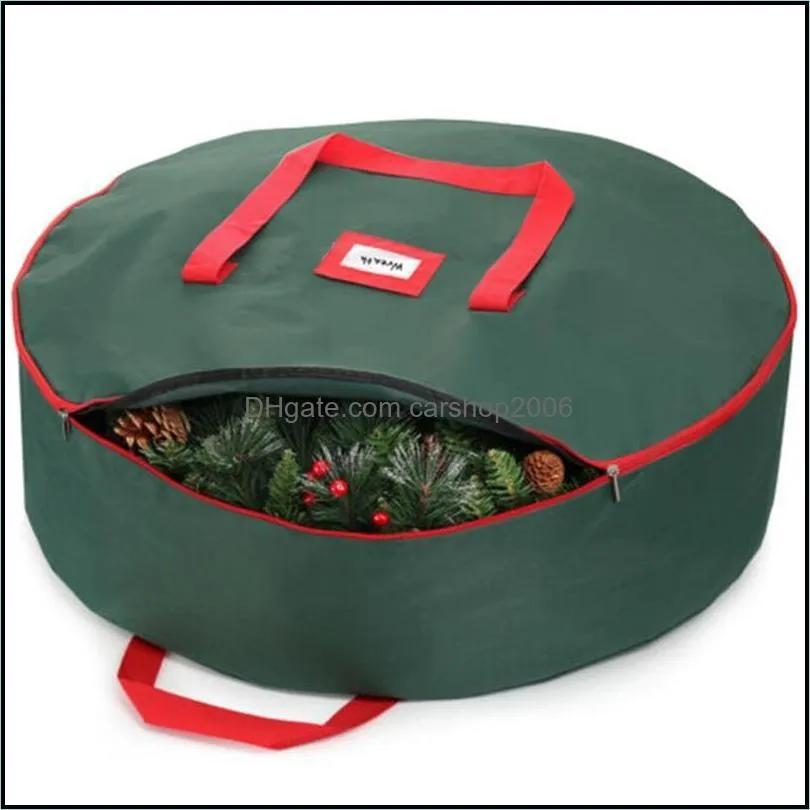 Storage Bags Christmas Wreath Bag PE Pock Home Office Collect Container