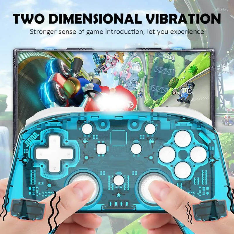 Contrôleurs de jeu Joysticks Joypad Controller Vibration Somatosensory Gamepad Joystick sans fil Console compatible Bluetooth pour Phil22