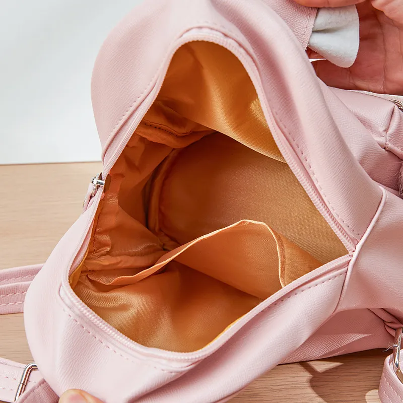 cool backpack for girls pink leatherno mini backpack Women's Soft Faux-Leather — More than a Wipe Clean With Damp Cloth To Keep Your Mini Masterpiece Fresh MINI LENA BACKPACK BAG |