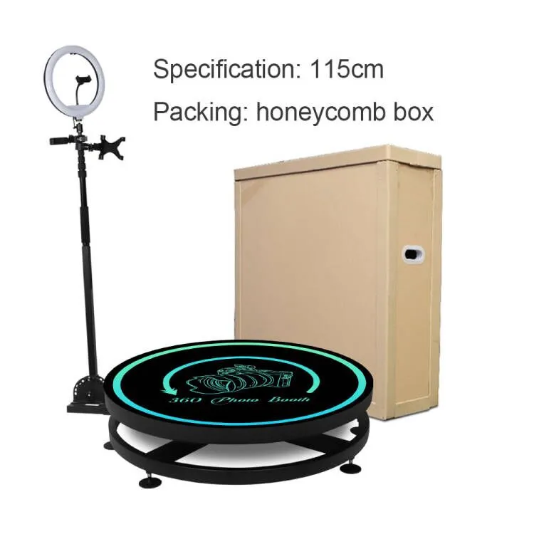 115 cm caméra vidéo portable 360 degrés photomaton sans fil automatique rotation selfie mariage affaires photomaton