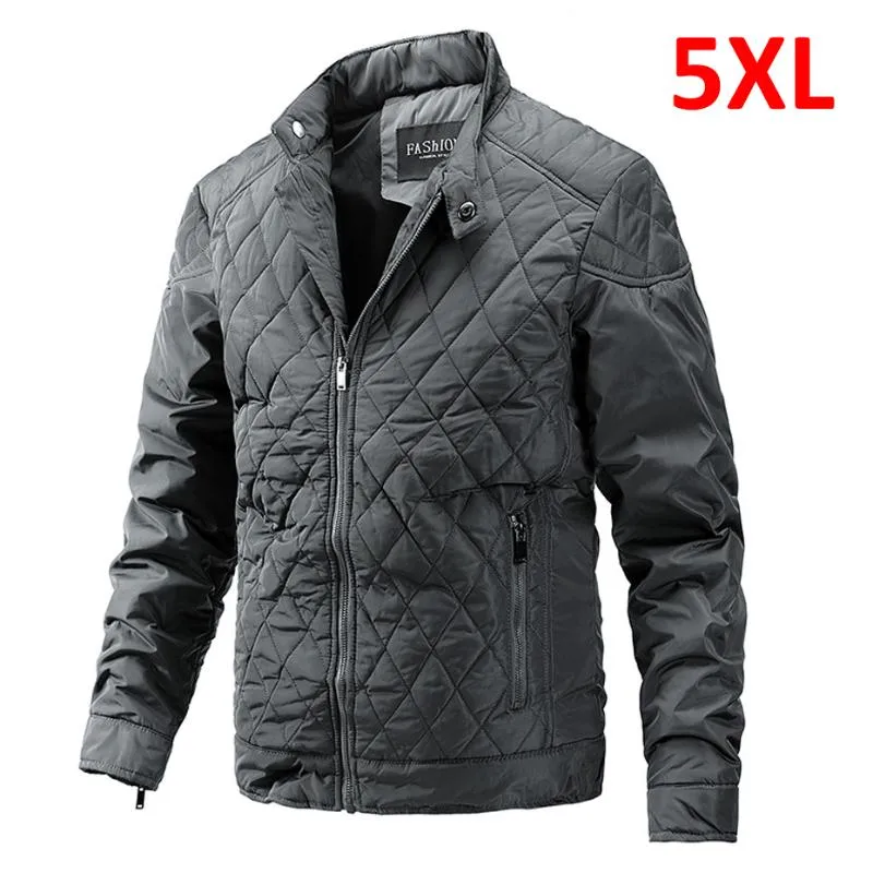 Vestes pour hommes grande taille veste hommes automne manteau décontracté mode diamant treillis grand 5XL vêtements d'extérieur pour hommes hommes