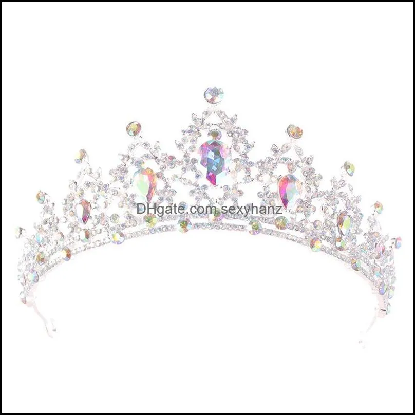 Bride Luxury Crown Wedding Trendy Tiara For Bridal Women Rhinestone Princess Headwear Exquisite Hair Accessories Fashion 2502 Y2