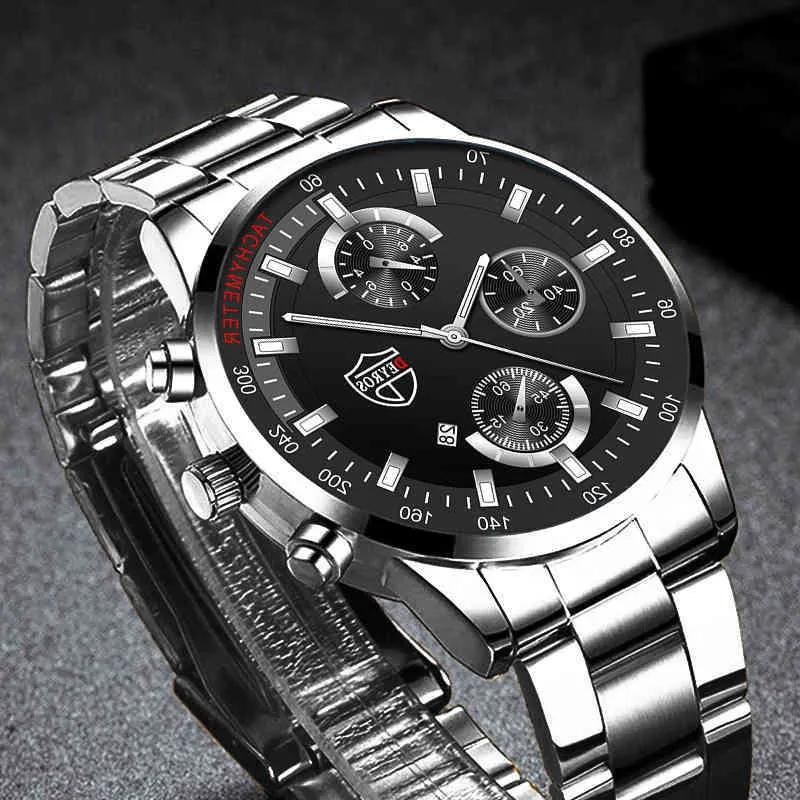 Mode hommes montre hommes Busins acier inoxydable Quartz montre-bracelet homme décontracté en cuir montre lumineuse horloge Relogio MasculinoR62D