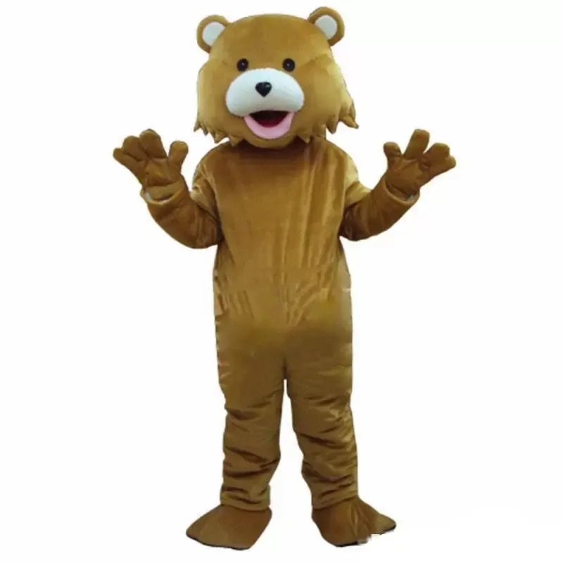 Halloween bruin beer mascotte kostuum hoge kwaliteit cartoon anime thema karakter kerst carnaval kostuums volwassenen maat verjaardagsfeestje outdoor outfit