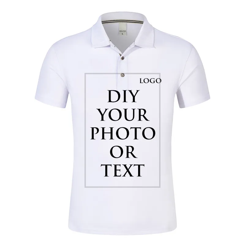 Men polo skjorta anpassad tryckt po/ design dina egna tees mäns unisex sommar kort ärm golf tennis polos storlek xxxl 220608