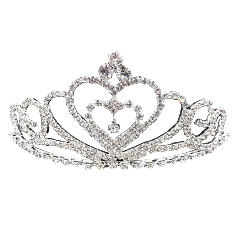 Silver Crystal Wedding Tiaras Beaded Bridal Crowns  display picture 2