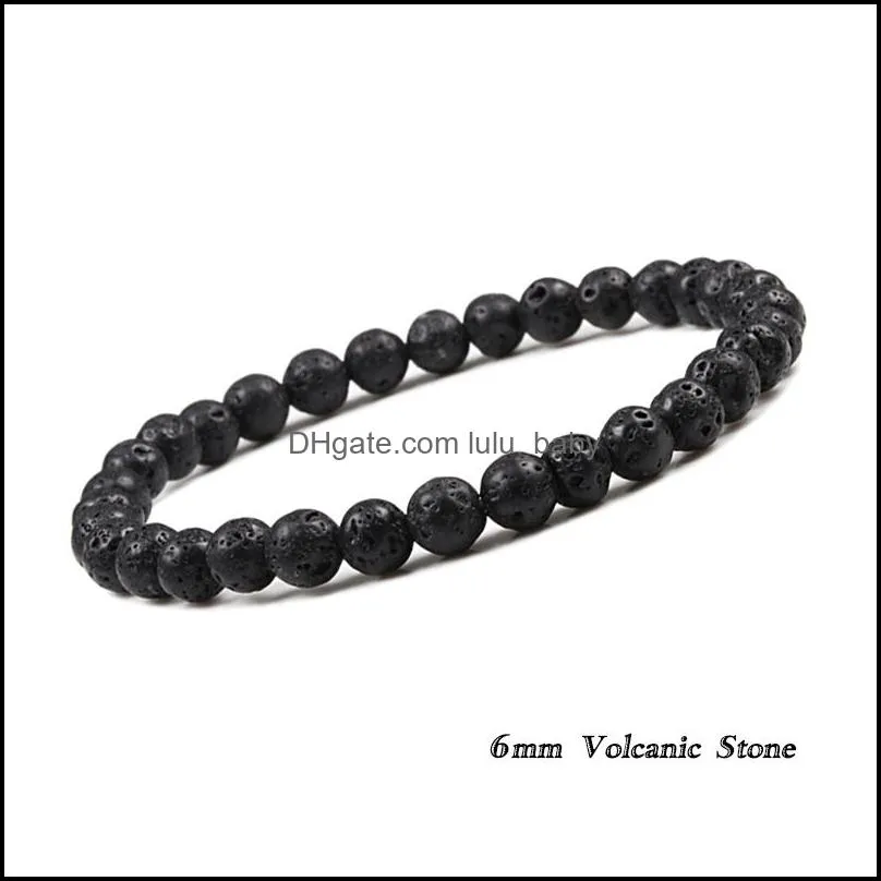 6mm 8mm 10mm natural volcanic stone beads strand bracelets black lava men bracelet aromatherapy essential oil diffuser bangle lulubaby