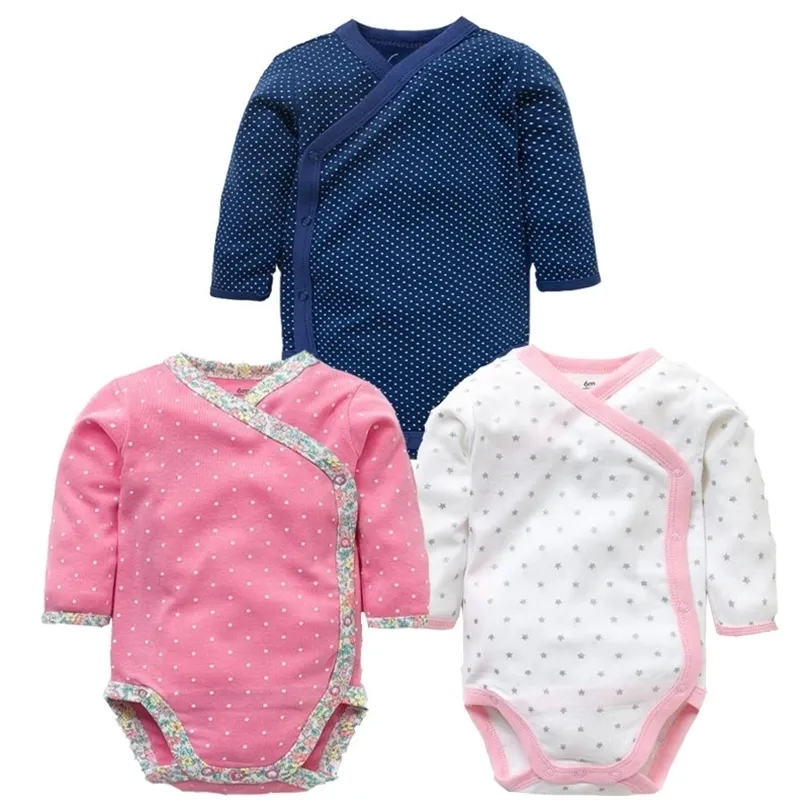 3枚/たくさんの女の赤ちゃんの服セット長袖漫画生まれた男の子の服100％コットンベビーボディスーツ幼児3- LJ201223
