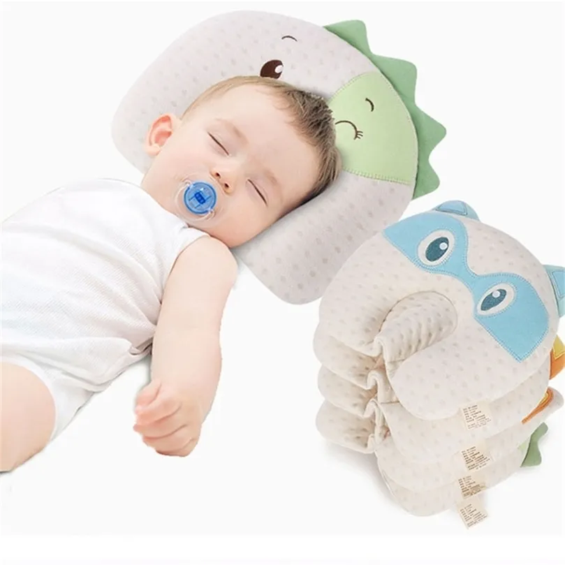 Baby Pillow born Infant Latex head pillows Cute Cartoon Kids Breathable Corrective Sleeping Pillow Anti Flat Head in LJ201208