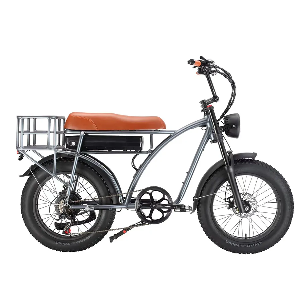 SMLRO E5 Electric Bike 1000W 48V Motor Fat Tire 20 Inch Downshift Front ...