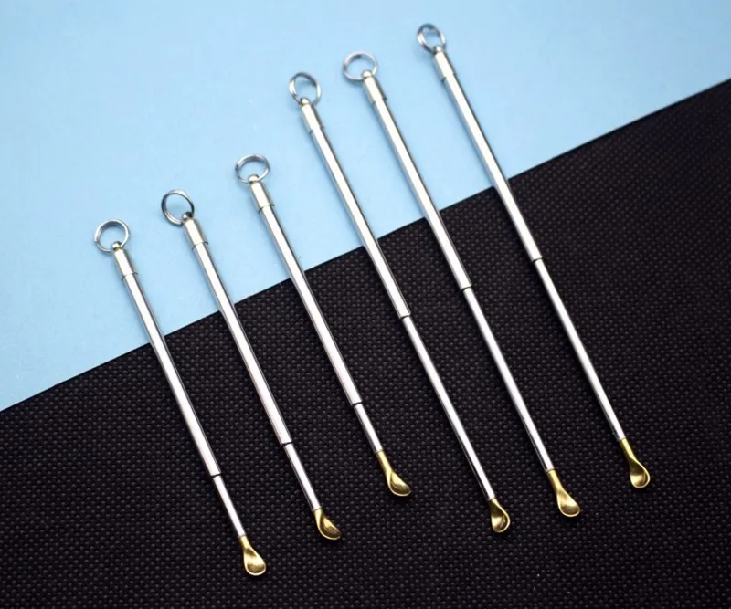 Wax Dabber Tools Retractable Telescopic Metal Smoking Silver Dab Tool Stick  Spoon Earpick Ear Pick Cleaner For Dry Herb Titanium Nail Portable Remover  Curette Clean From Alexstore, $22.36