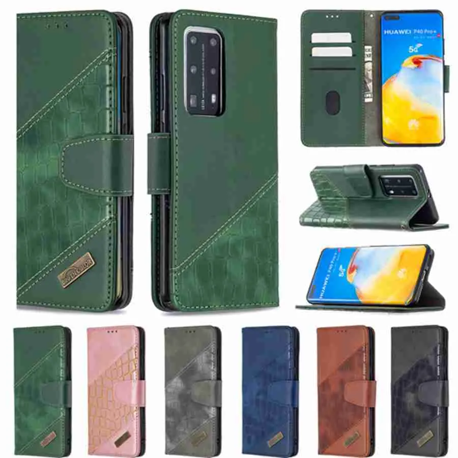 Flip Wallet Card Läderfodral till Huawei P40 P40Pro P30 Lite P Smart Z 2020 Y5 Y6 Y7 Y9 Prime2019 För ära 8 8a 9a 9s 9x 10lite