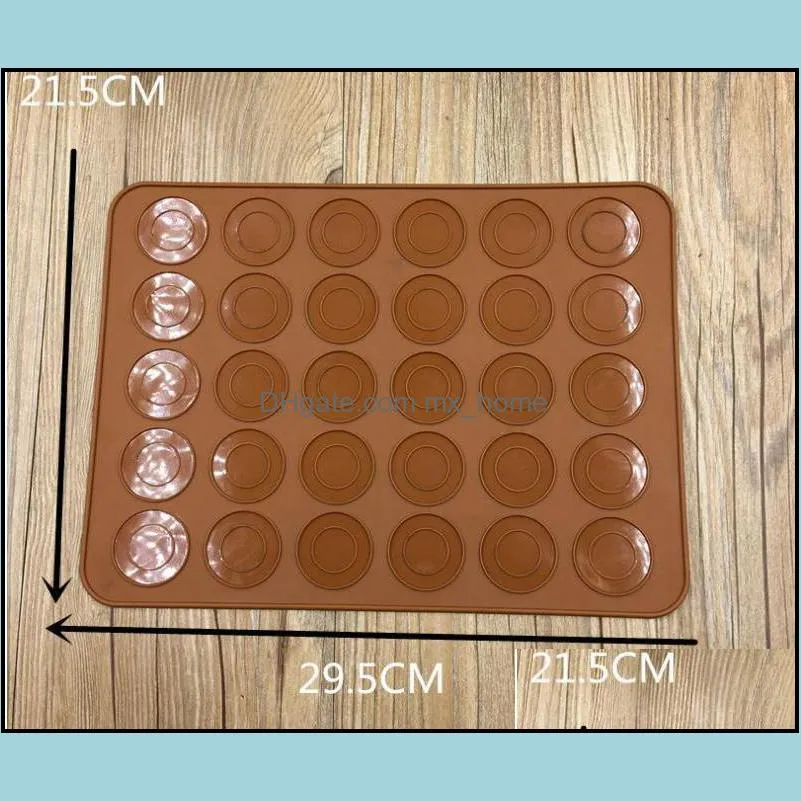 30 hole silicone baking pad oven macaron silicone non-stick mat baking pan pastry cake pad baking tools sn3583