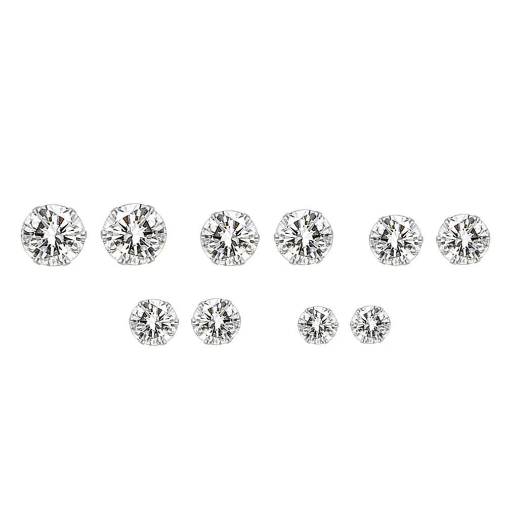 Set di orecchini a bottone simulati in cristallo Accessori per gioielli da donna Kit di orecchini a bottone con sfera piercing Bijuteria broncos