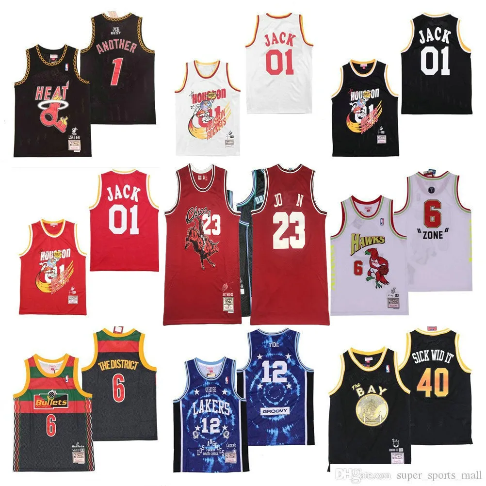 Stitched NCAA Basketball Jerseys College remix Jersey 1 another 01 jack 6 zone 6 the district 12 groovy 40 sick wid it 88 don 94 dunceon 95 doutit 97 Harlem