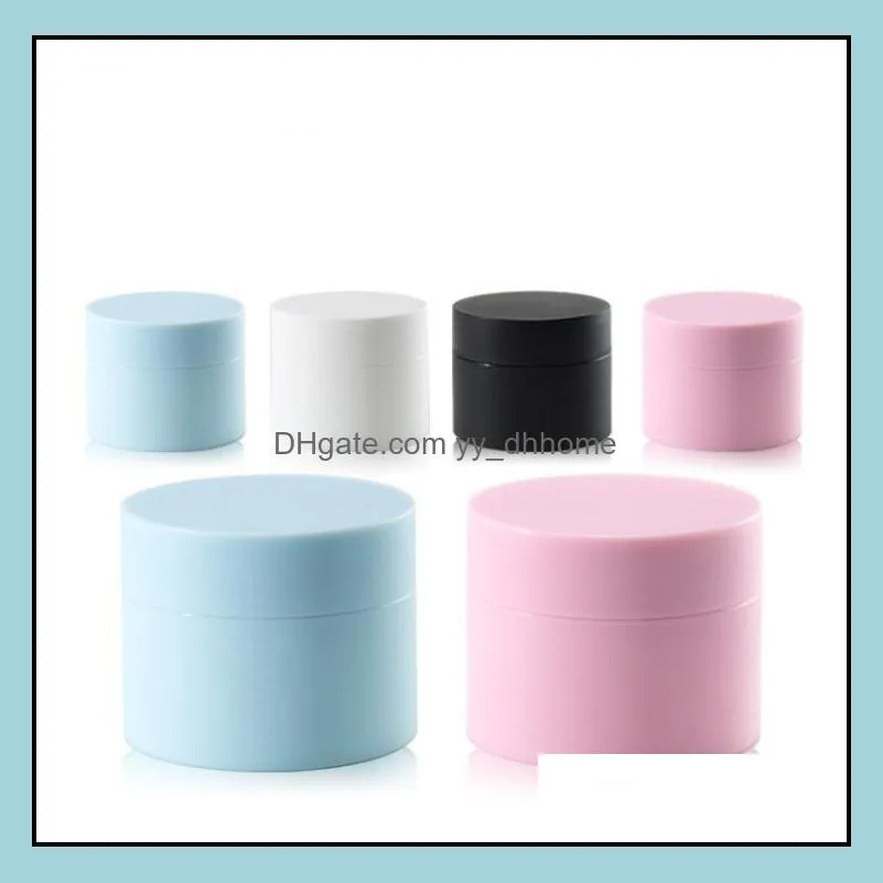 5g 15g 20g 30g pp cosmetic cream jars with lid empty lotion container high quality black blue pink white packing bottles sn3132