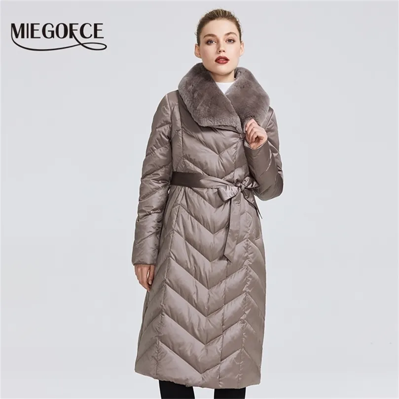 MIEGOFCE Collection Women's Jacket With Rabbit Collar Women Winter Coat Unusual Colors That a Windproof Winter Parka 201214
