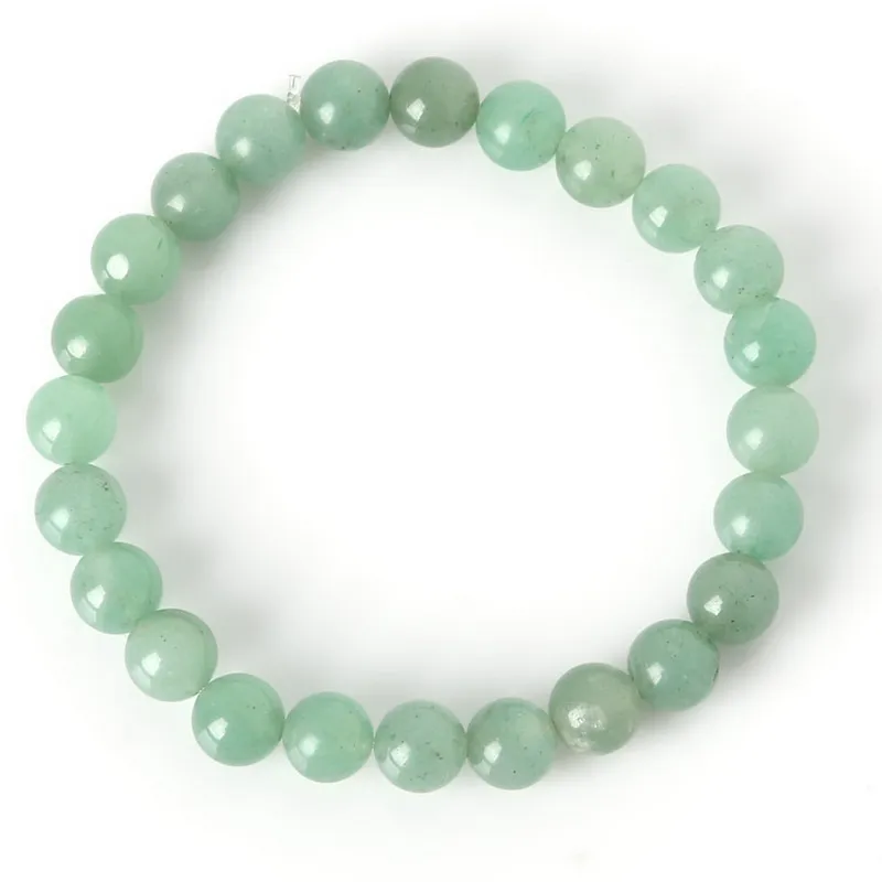 8mm Natural Stone Strands Bracelets For Women And Men