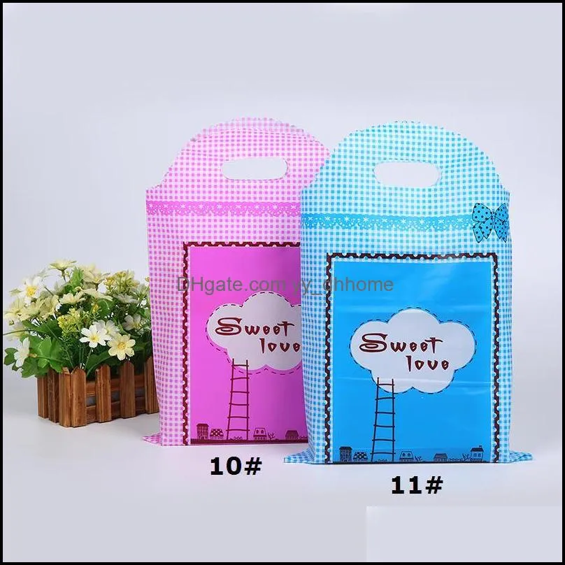 35*50 plastic gift bags thicher pvc colorful clothing shopping pouches bags packaging wholesale free ship - 0033pack