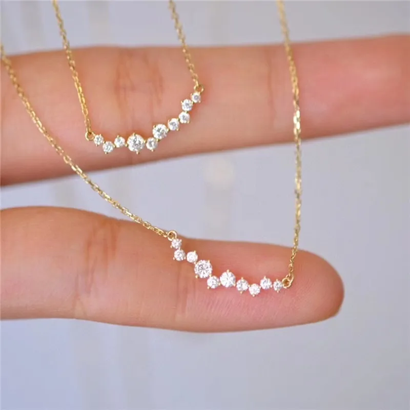 Candian Coppia di collane con triangolo geometrico semplice collana collana collana per