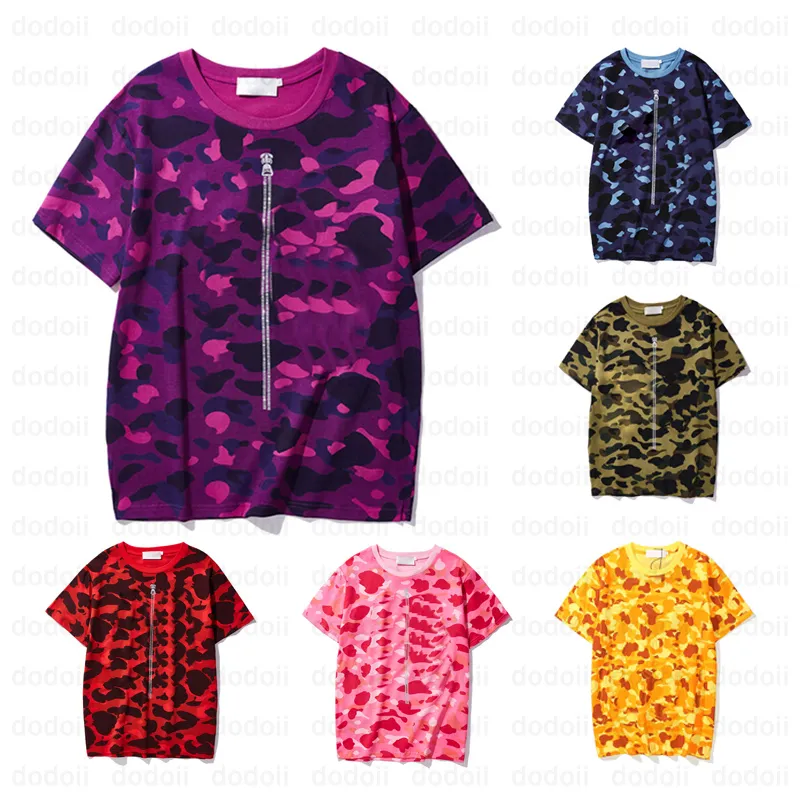 Herr t-shirts designer skjortor mode kamouflage kort ärm sommar färgglad tryck skjorta avslappnad besättning hals ee kvinna kläder m-3xl a