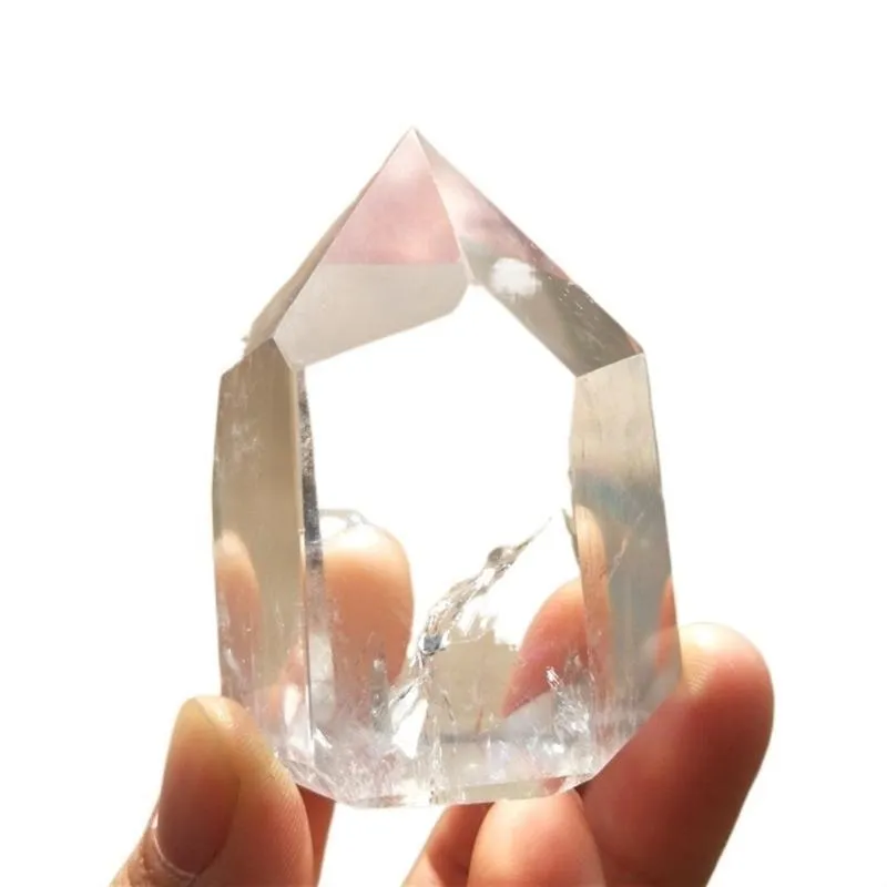 Decorative Objects & Figurines Natural Clear Quartz Point White Crystal Rod TowerDecorative