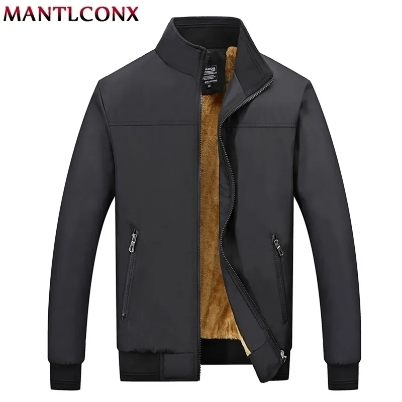 MANTLCONX Veste d'hiver Hommes Marque Casual Hommes Vestes et Manteaux Épais Hommes Outwear Veste Homme Vêtements Polaire Épaissir Manteaux 201114