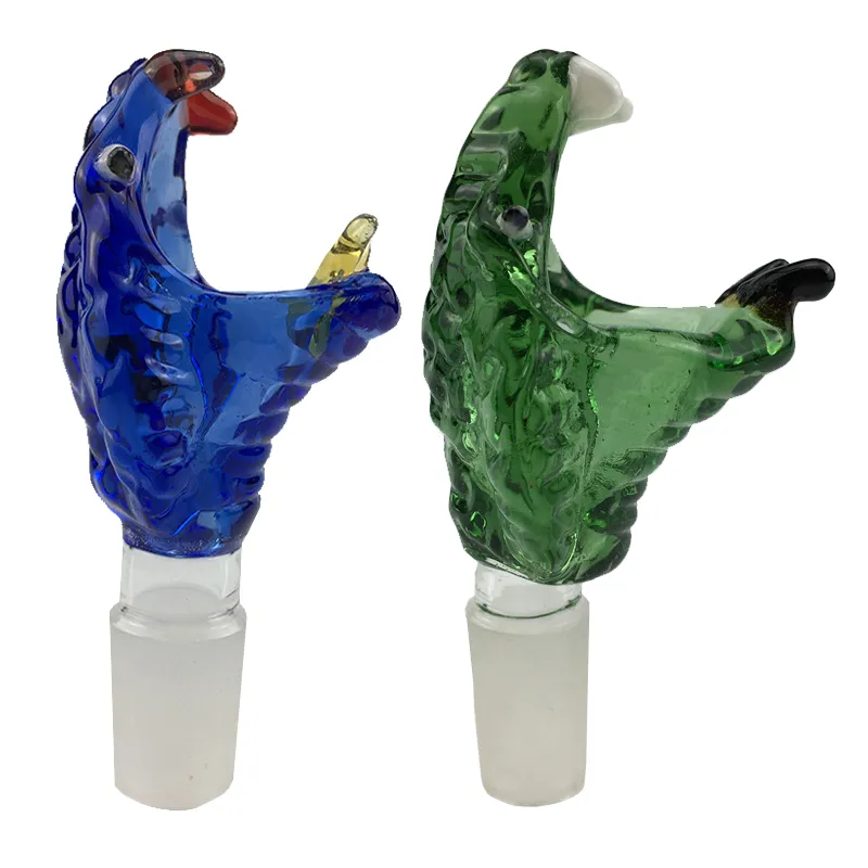 Serpent Fumer Des Bols En Verre Diapositive 14MM 18MM Mélanger Les Couleurs Filtrer Les Joints De Bol Épais Pour Bongs Narguilé Tuyau D'eau