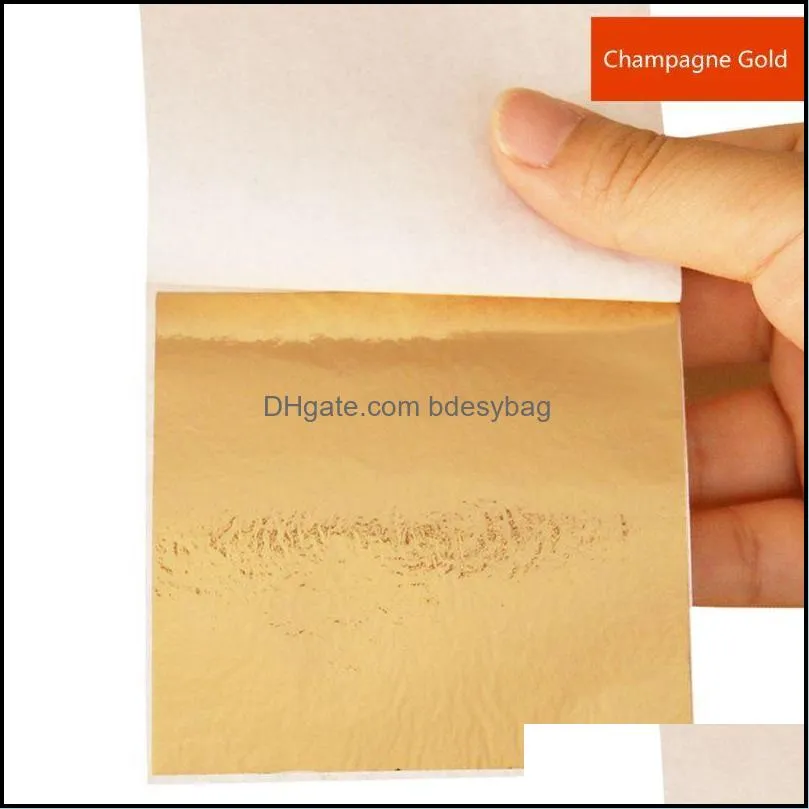 Other Jewelry Tools Equipment 100Pcs Gold Leaf Sheet Diy Imitation Foil Paper Resin Making Gilding Artother Dr Dhbwu