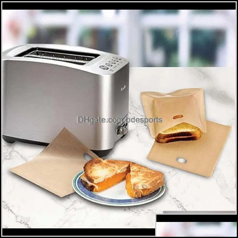 Other Bakeware Grilled Cheese Sandwiches Reusable Nonstick Toaster Bags Bake Bread Bag Toast Microwave Heating Bh3058 Tqq N5Zf4 Oglhj