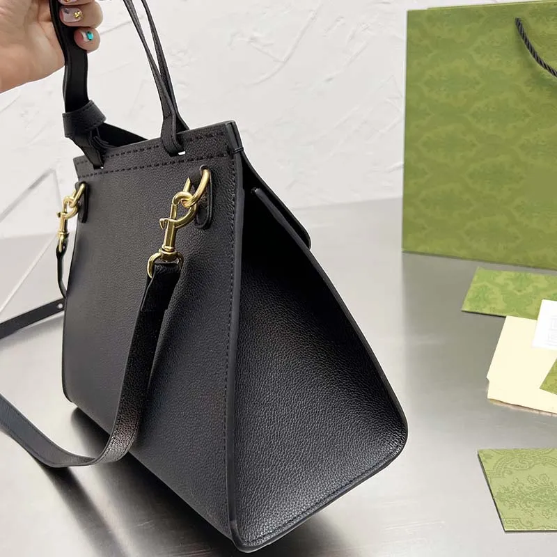 Handbag Shoulder Bag Cross Body Bags Women Tote Genuine Leather Lichee Pattern Metal Hardware Letter Flap Hasp Removable Shoulder Strap Interior Zipper Pocket