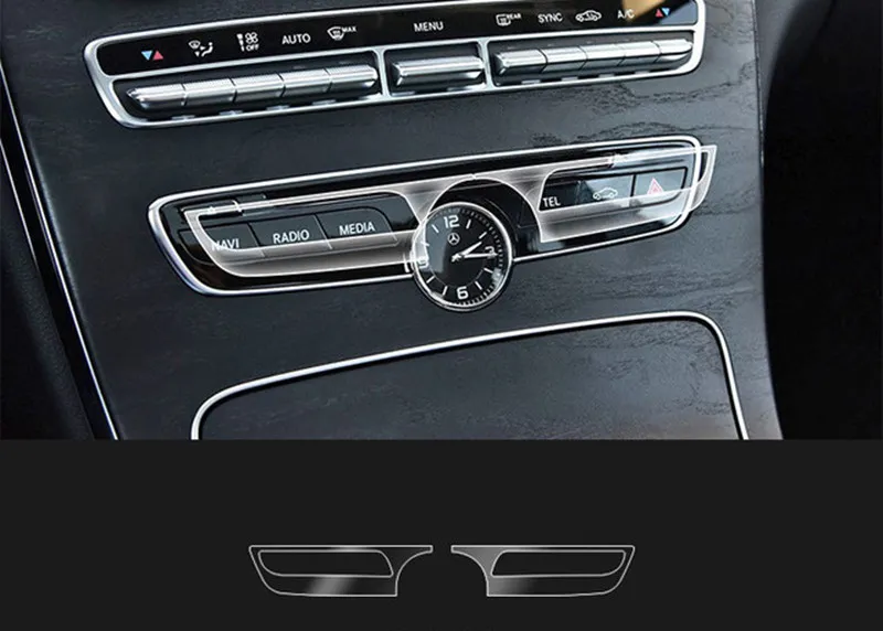 Auto Innenraum Center Kontroll CD Tastenfeld, Rahmenabdeckung, Dekorative  Aufkleber Für Mercedes Benz C E Klasse GLC W205 W213, Autozubehör Von 11,58  €