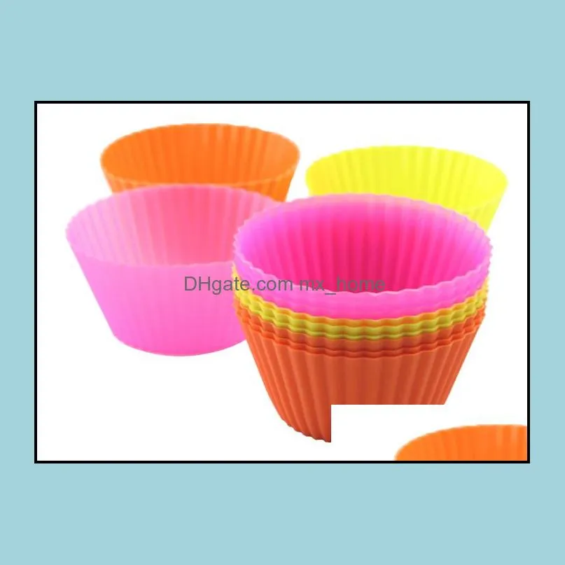 Silicone Muffin cup Cake Cupcake liner Cake Mould Case Bakeware Maker Mold Tray Baking Jumbo