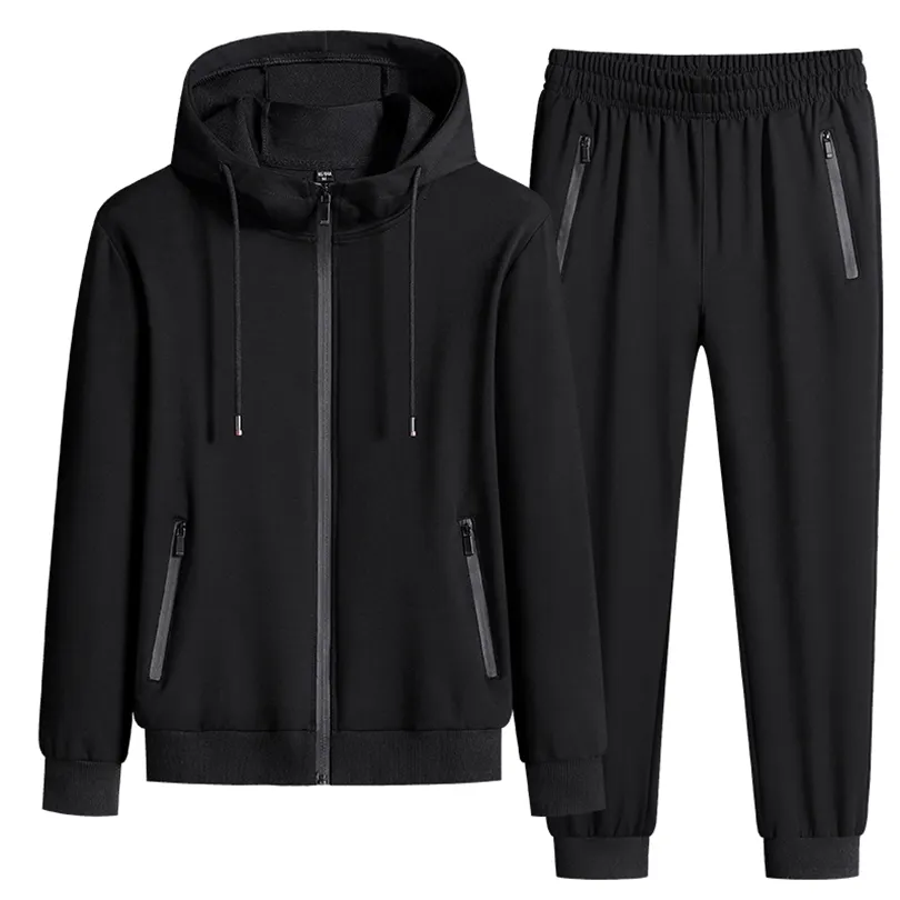 Tracksuit Men Sportswear Sets Spring Autumn Clothing Hooded Suit Male 2 Pieces Sweatshirt Sweatpants Big Size 7XL 8XL 220815