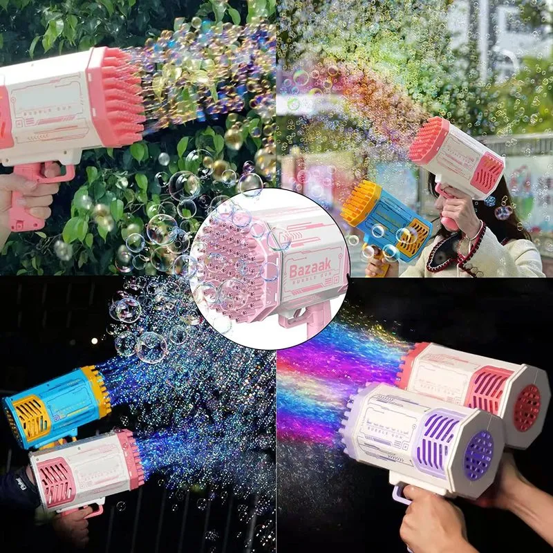 Bubble Gun Rocket 69 Buracos Bolhas de Sabão Metralhadora Forma