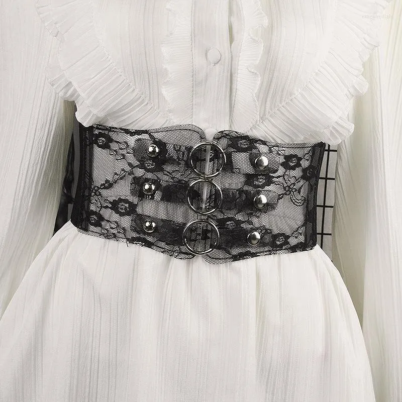 Paski koronkowe elastyczne pasy damskie Pierścień Pierścień Design dekoracyjny sukienki koszule dżinsy