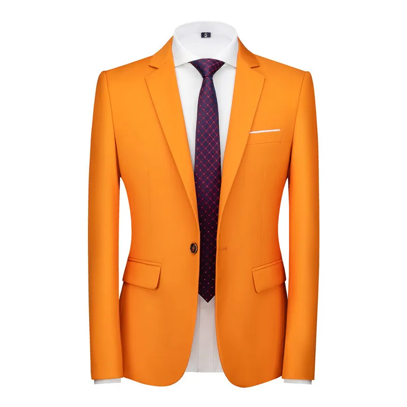 Плюс размер 6XL-M Конфеты Candy Colors Mens Business Slim Blazers Куртка Официальный офис Социальный клуб Повседневная Официальный Одежда Tuxedo Костюм Куртка 220409