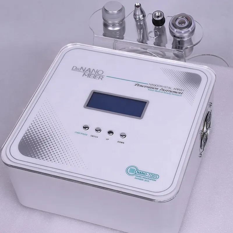 Mésothérapie sans aiguille beauté machine faciale anti-âge RF rajeunissement de la peau Photon LED lumière Dermapen Microneedling système traitement de refroidissement Bio levage