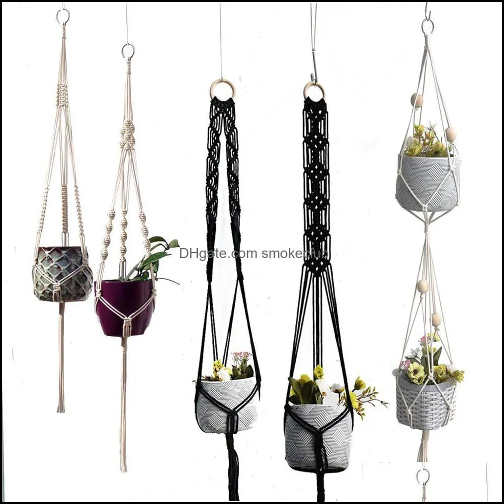 New Arrival Good Quality Rame Plant Hanger Pot Holder C0125 Drop Delivery 2021 Racks Kitchen Storage Organization Housekee Home Garden T4W