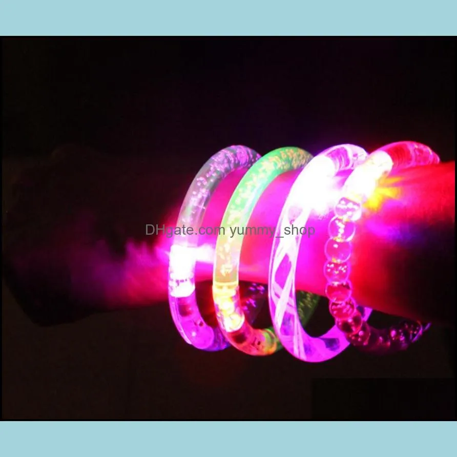 Wholesale light up toys Led flashing blinking bracelet Hand Ring Bracelets for party decoration for free ship