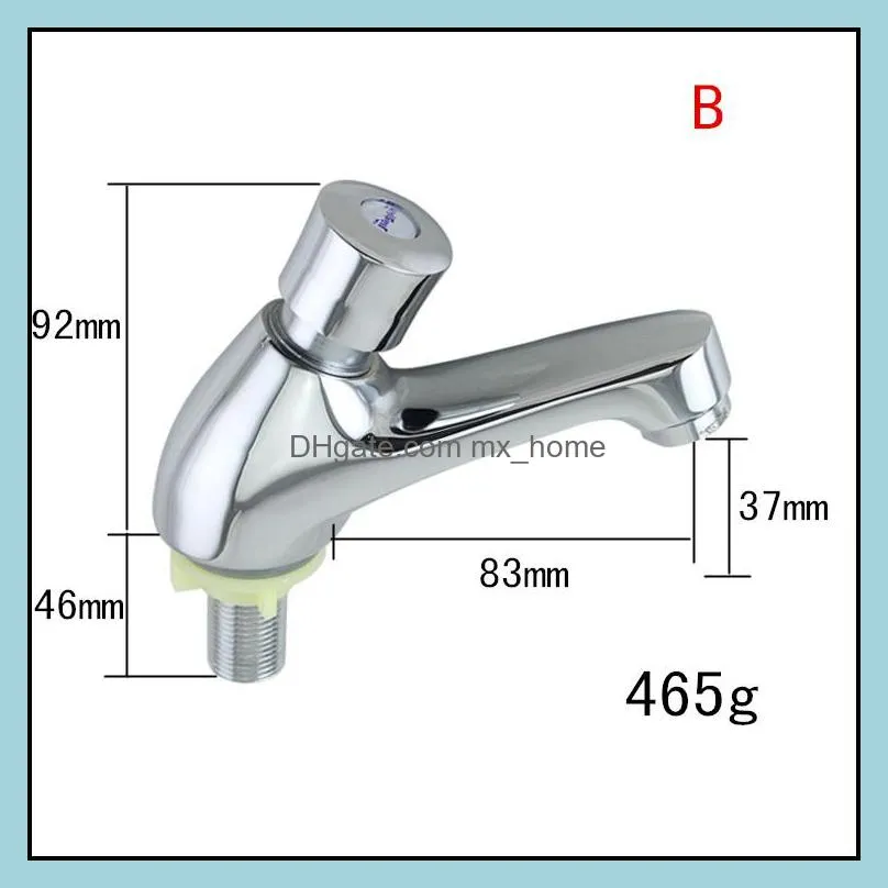 Brass Basin mixer self-closing time delay single hole cold water basin taps faucets