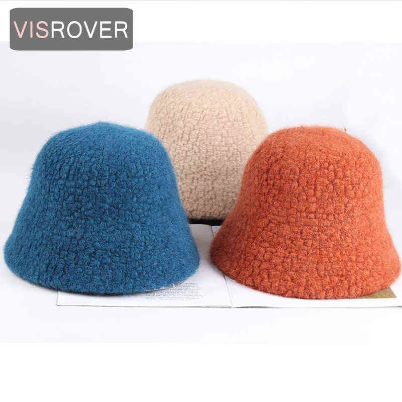 Fish Rover Nouveau 6 Couleur Chapeau De Seau D'hiver Pour Les Femmes Laine Véritable Automne Chapeau De Pêche Sports De Plein Air Automne Dames Chapeau Cadeau En Gros J220722