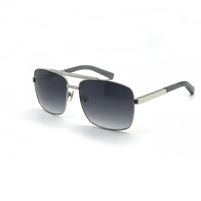 Классические квадратные солнцезащитные очки Silver Metal/Grey Gradient Men Glasses Sports/Driving Sun Shades UV защита Sonnenbil