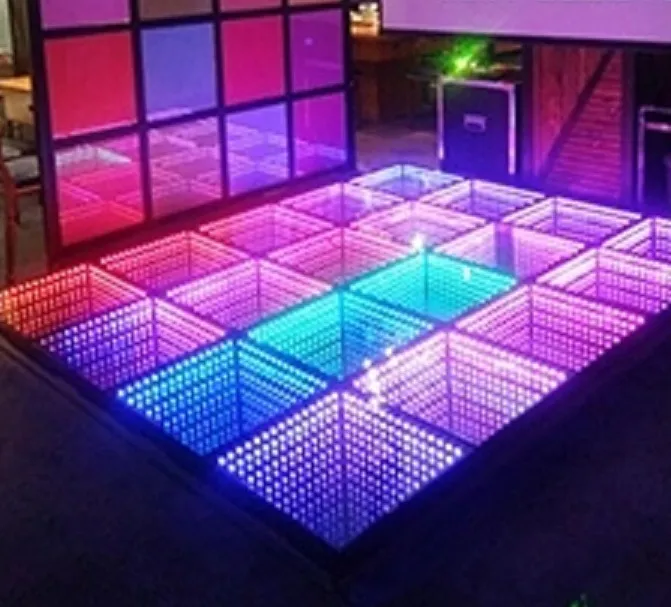 3D Infinity Hartowane płytki Panele lustrzane LED Disco Light Dance Floor