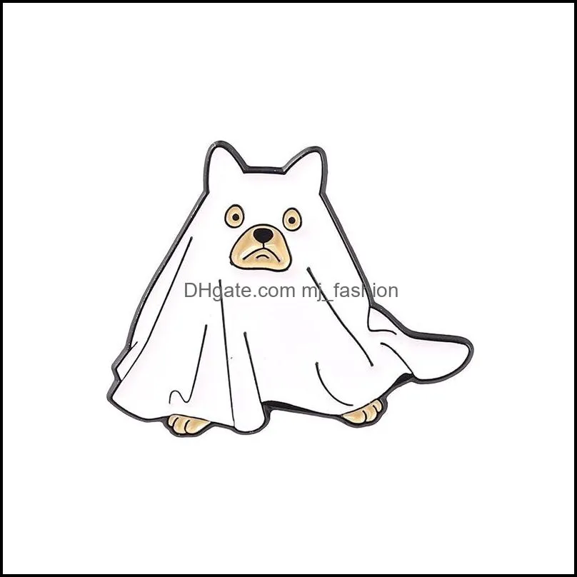 european ghost series pumpkin model brooches cartoon halloween party alloy enamel lapel pins unisex festival backpack hat clothes badge jewelry